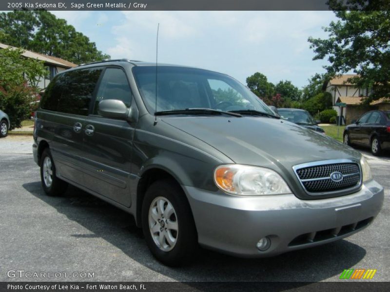 Sage Green Metallic / Gray 2005 Kia Sedona EX