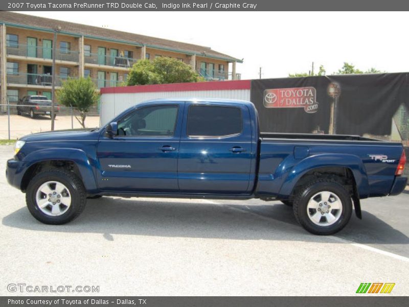 Indigo Ink Pearl / Graphite Gray 2007 Toyota Tacoma PreRunner TRD Double Cab