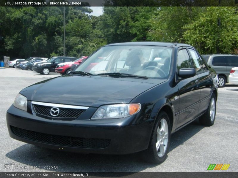 Black Mica / Beige 2003 Mazda Protege LX