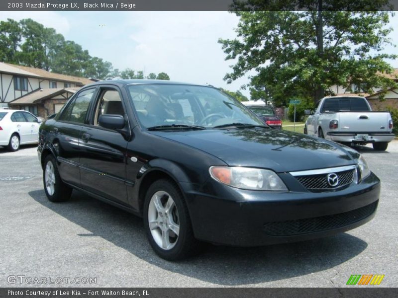 Black Mica / Beige 2003 Mazda Protege LX