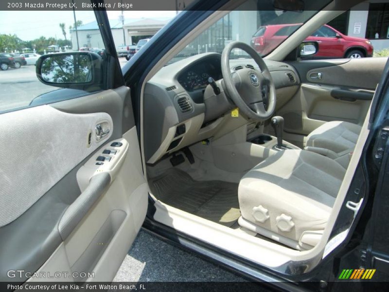 Black Mica / Beige 2003 Mazda Protege LX