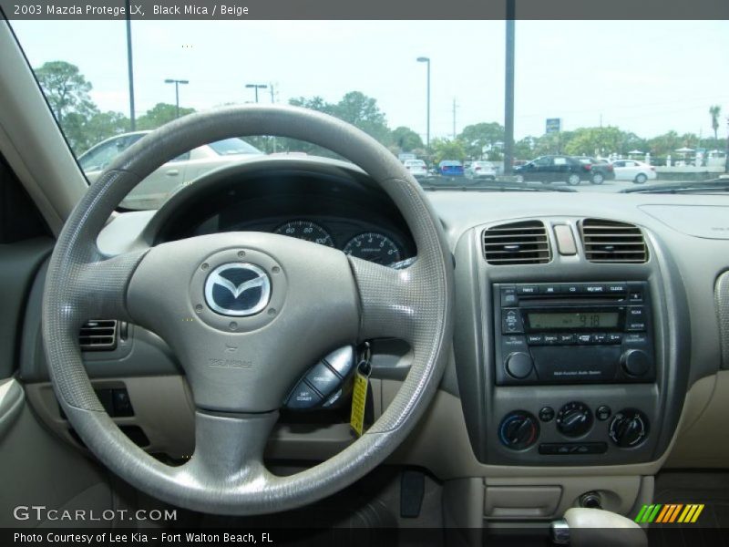 Black Mica / Beige 2003 Mazda Protege LX