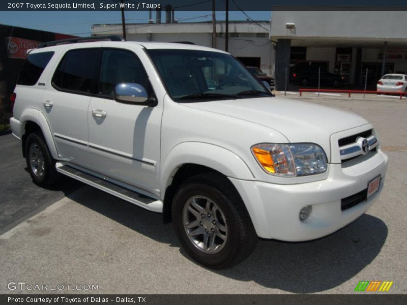 Super White / Taupe 2007 Toyota Sequoia Limited