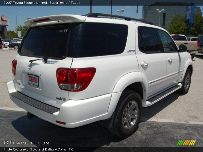 Super White / Taupe 2007 Toyota Sequoia Limited