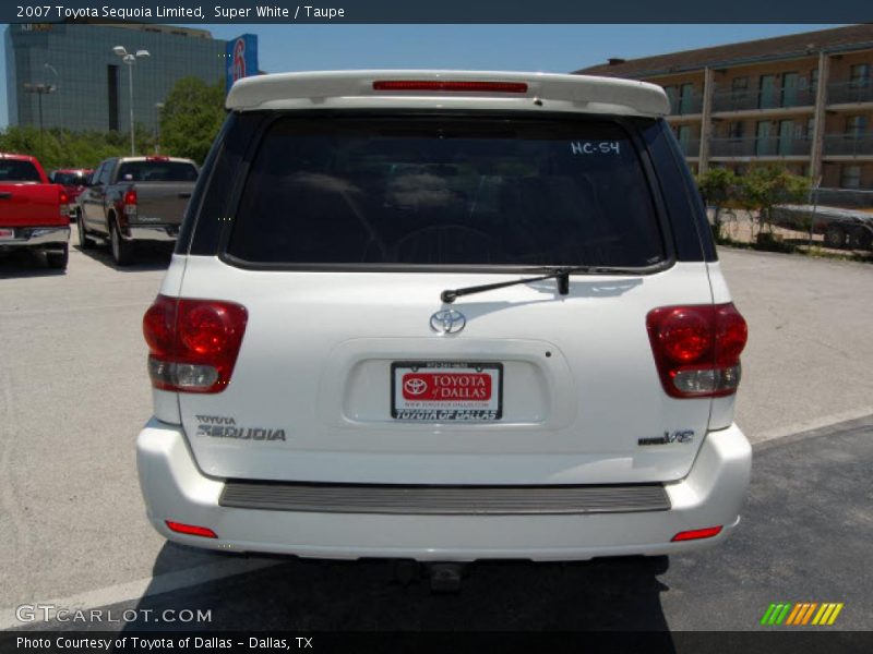 Super White / Taupe 2007 Toyota Sequoia Limited