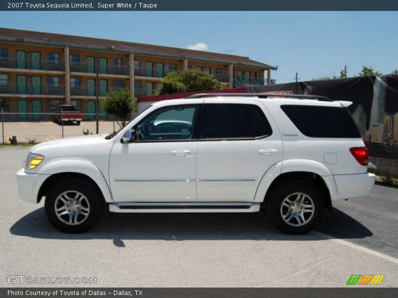 Super White / Taupe 2007 Toyota Sequoia Limited