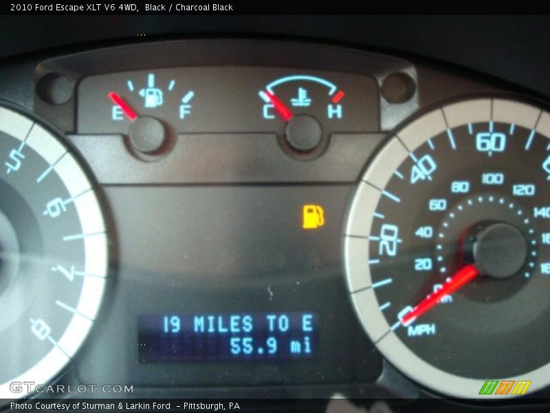 Black / Charcoal Black 2010 Ford Escape XLT V6 4WD