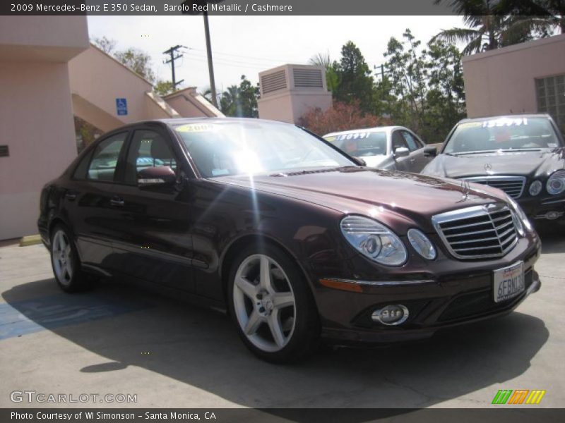 Barolo Red Metallic / Cashmere 2009 Mercedes-Benz E 350 Sedan