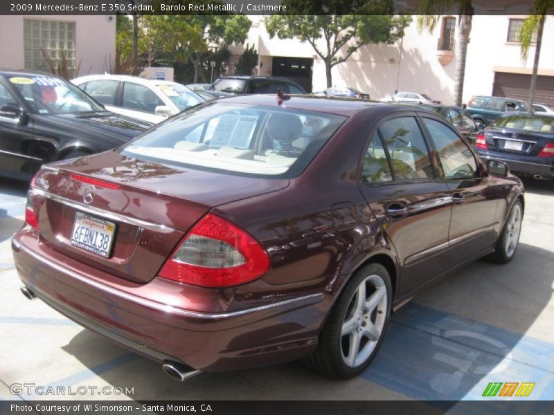 Barolo Red Metallic / Cashmere 2009 Mercedes-Benz E 350 Sedan