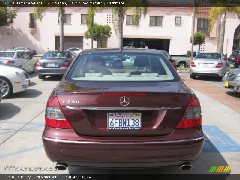 Barolo Red Metallic / Cashmere 2009 Mercedes-Benz E 350 Sedan