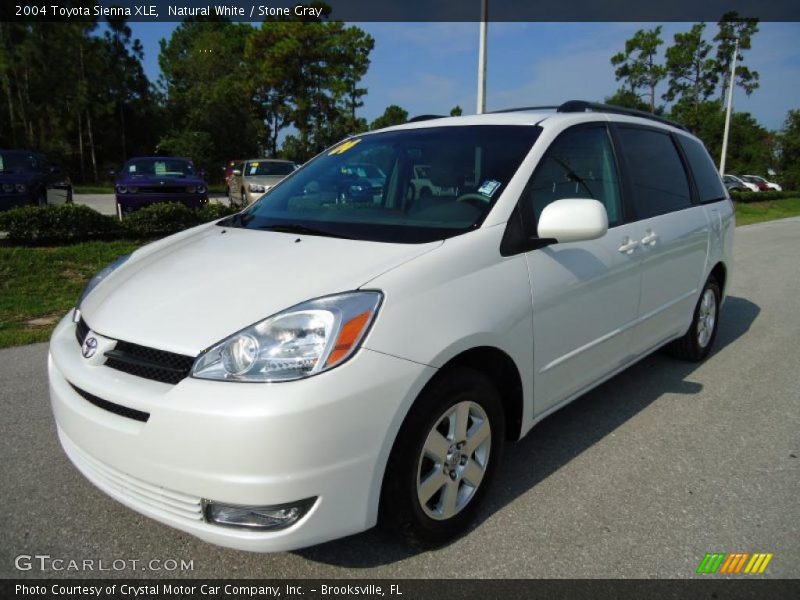 Natural White / Stone Gray 2004 Toyota Sienna XLE