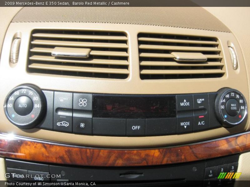 Barolo Red Metallic / Cashmere 2009 Mercedes-Benz E 350 Sedan