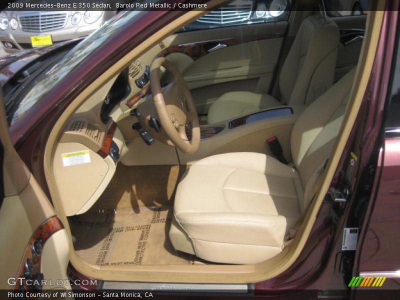 Barolo Red Metallic / Cashmere 2009 Mercedes-Benz E 350 Sedan