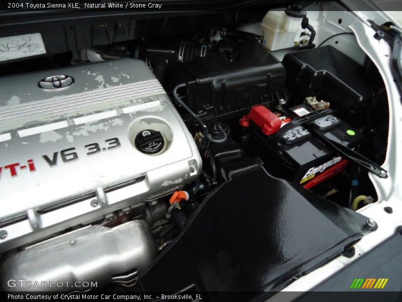 Natural White / Stone Gray 2004 Toyota Sienna XLE