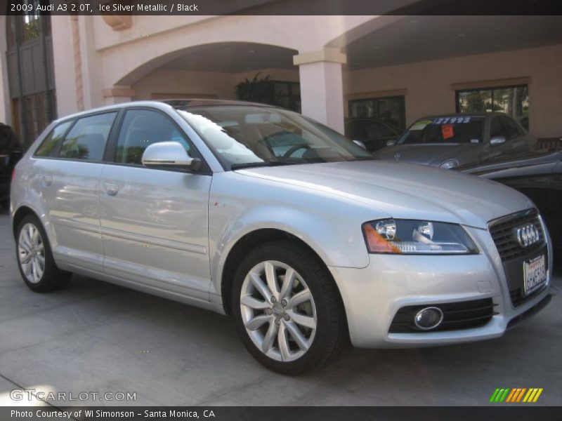 Ice Silver Metallic / Black 2009 Audi A3 2.0T