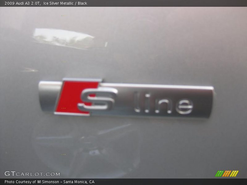 Ice Silver Metallic / Black 2009 Audi A3 2.0T