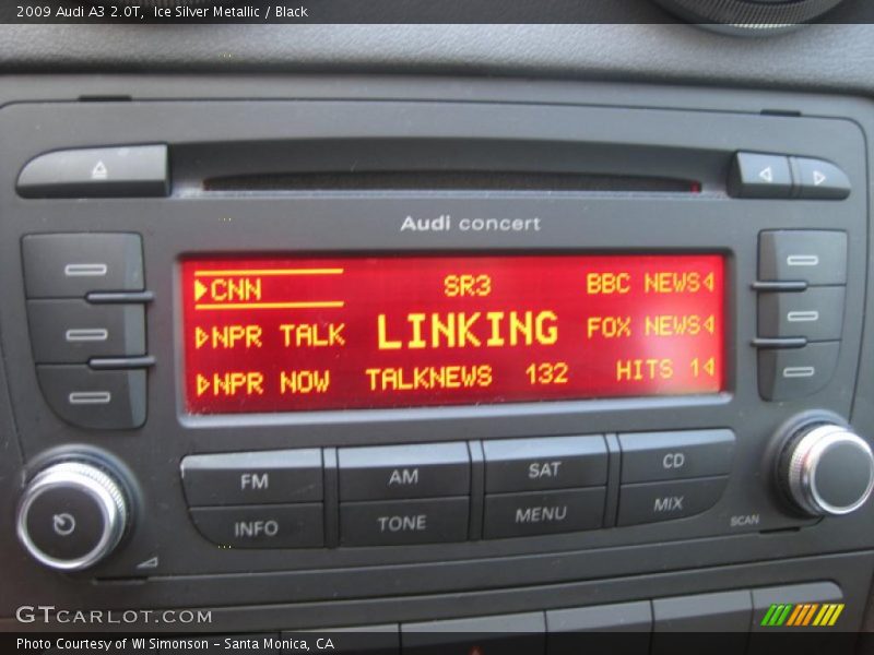 Ice Silver Metallic / Black 2009 Audi A3 2.0T