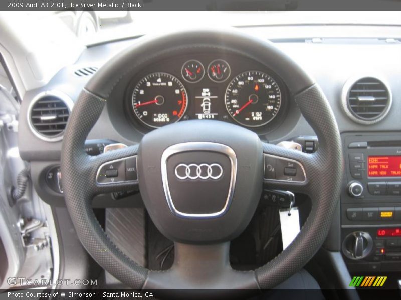 Ice Silver Metallic / Black 2009 Audi A3 2.0T