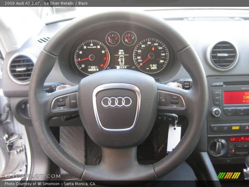 Ice Silver Metallic / Black 2009 Audi A3 2.0T