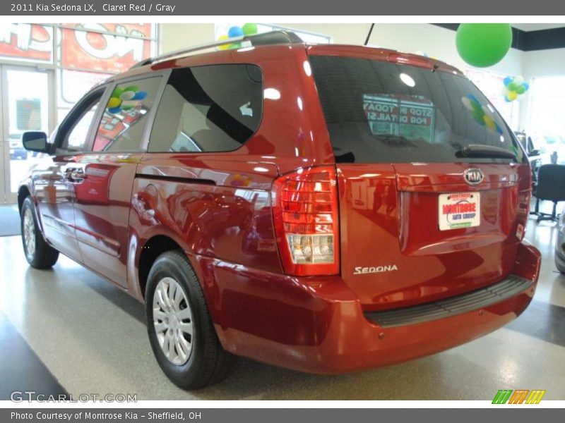 Claret Red / Gray 2011 Kia Sedona LX