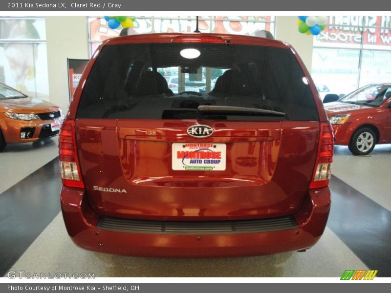 Claret Red / Gray 2011 Kia Sedona LX