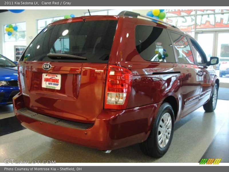 Claret Red / Gray 2011 Kia Sedona LX