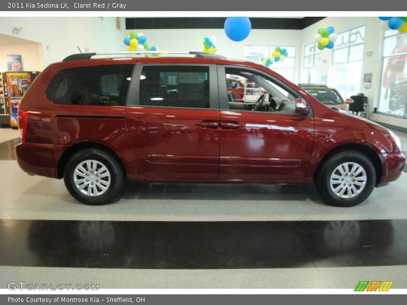 Claret Red / Gray 2011 Kia Sedona LX