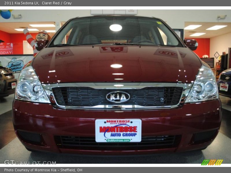 Claret Red / Gray 2011 Kia Sedona LX