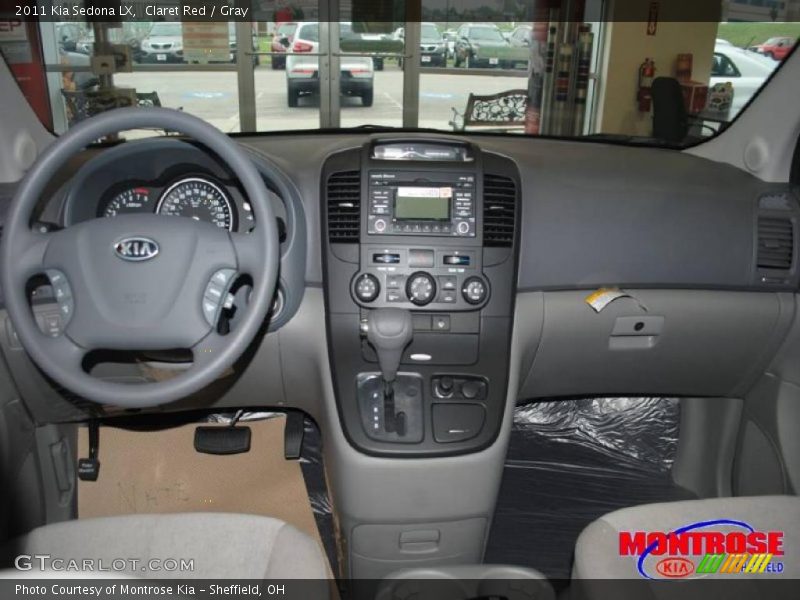 Claret Red / Gray 2011 Kia Sedona LX