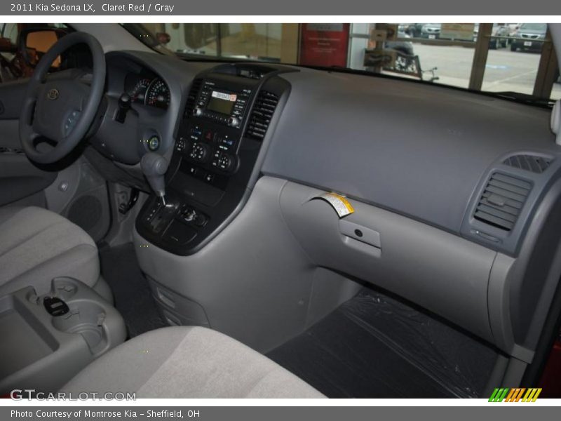 Claret Red / Gray 2011 Kia Sedona LX