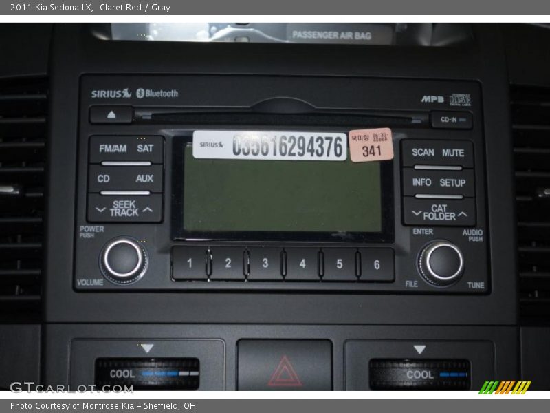 Claret Red / Gray 2011 Kia Sedona LX