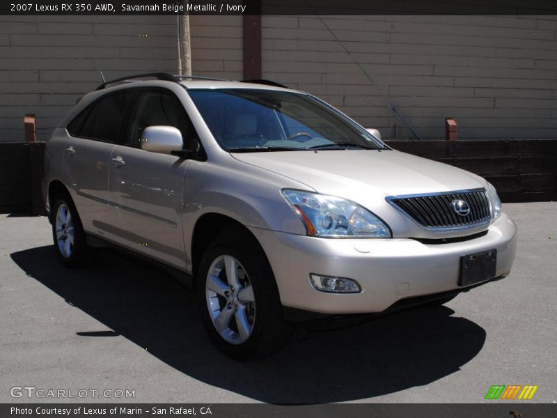 Savannah Beige Metallic / Ivory 2007 Lexus RX 350 AWD
