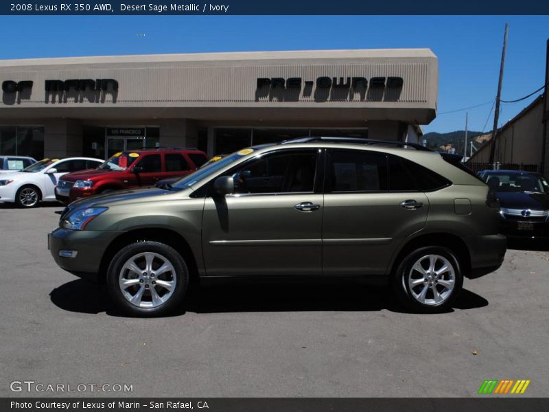 Desert Sage Metallic / Ivory 2008 Lexus RX 350 AWD