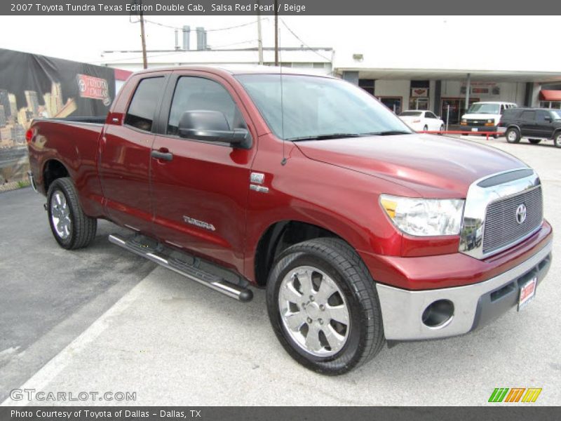 Salsa Red Pearl / Beige 2007 Toyota Tundra Texas Edition Double Cab