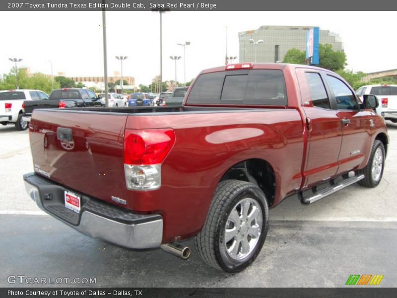 Salsa Red Pearl / Beige 2007 Toyota Tundra Texas Edition Double Cab