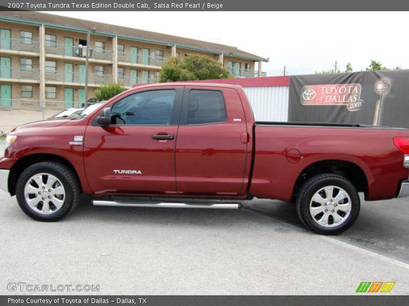 Salsa Red Pearl / Beige 2007 Toyota Tundra Texas Edition Double Cab