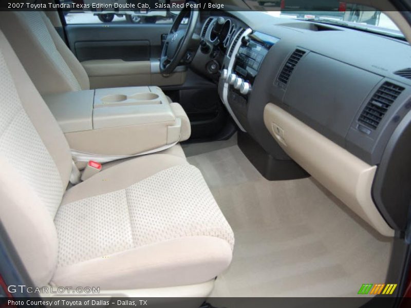 Salsa Red Pearl / Beige 2007 Toyota Tundra Texas Edition Double Cab