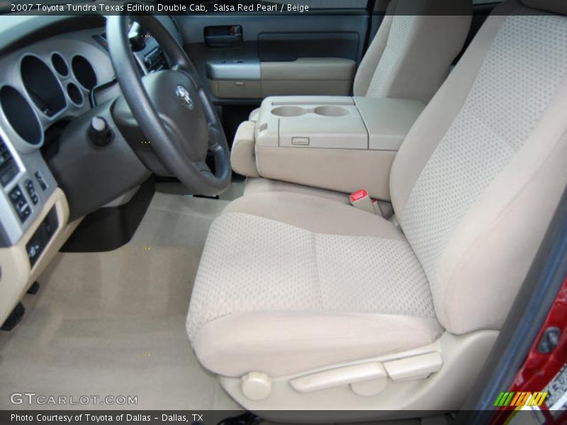 Salsa Red Pearl / Beige 2007 Toyota Tundra Texas Edition Double Cab