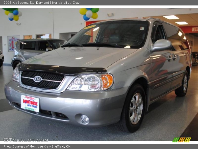 Diamond Silver Metallic / Gray 2005 Kia Sedona EX