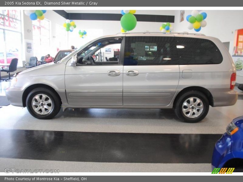 Diamond Silver Metallic / Gray 2005 Kia Sedona EX