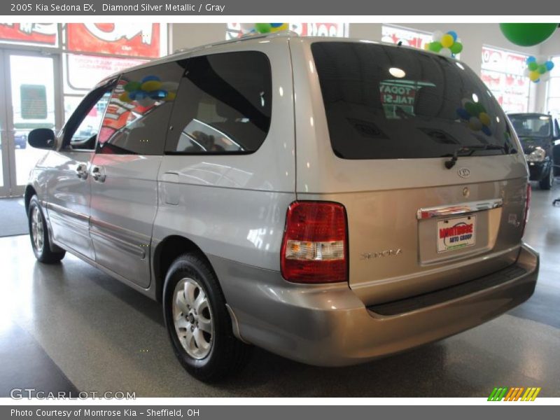 Diamond Silver Metallic / Gray 2005 Kia Sedona EX