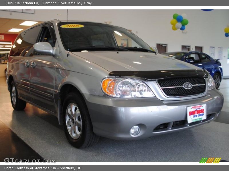 Diamond Silver Metallic / Gray 2005 Kia Sedona EX