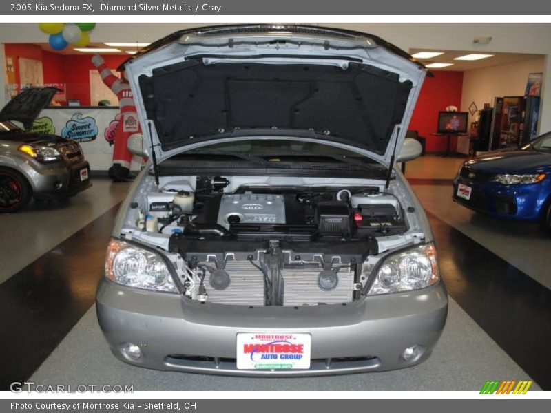 Diamond Silver Metallic / Gray 2005 Kia Sedona EX
