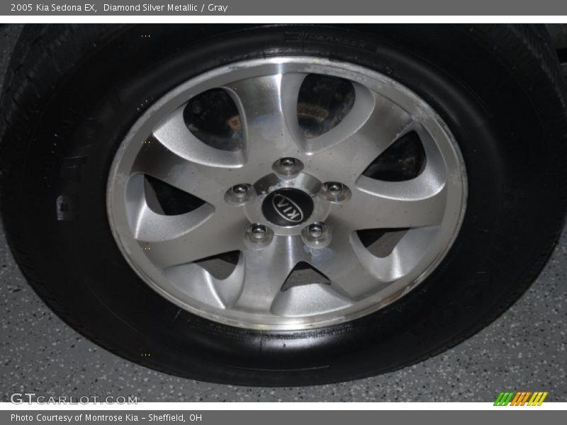 Diamond Silver Metallic / Gray 2005 Kia Sedona EX
