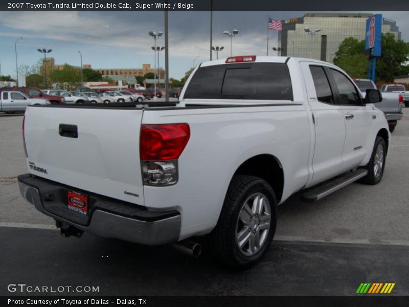 Super White / Beige 2007 Toyota Tundra Limited Double Cab