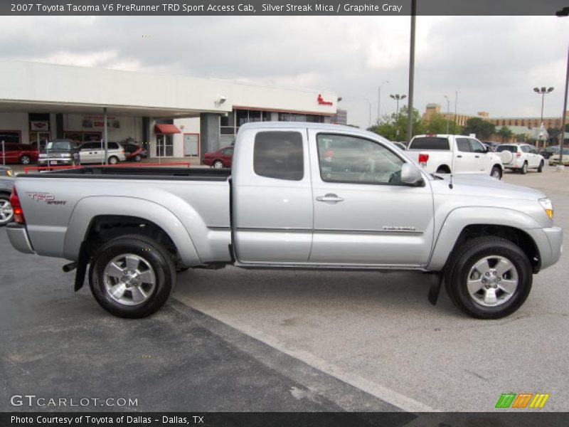 Silver Streak Mica / Graphite Gray 2007 Toyota Tacoma V6 PreRunner TRD Sport Access Cab