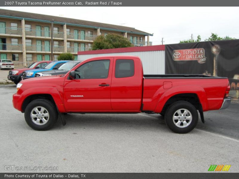 Radiant Red / Taupe 2007 Toyota Tacoma PreRunner Access Cab