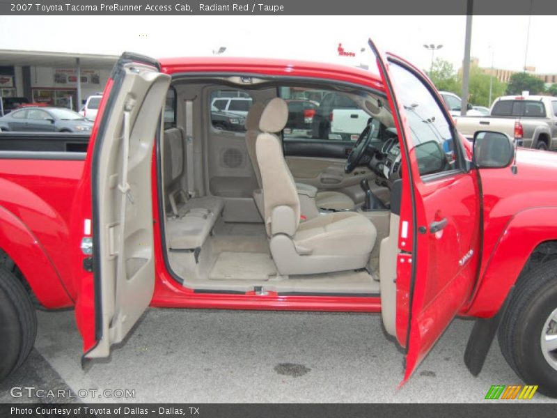 Radiant Red / Taupe 2007 Toyota Tacoma PreRunner Access Cab