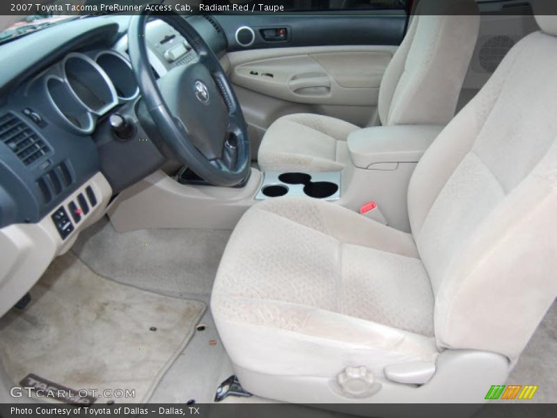 Radiant Red / Taupe 2007 Toyota Tacoma PreRunner Access Cab