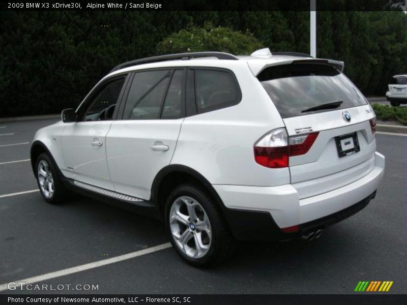 Alpine White / Sand Beige 2009 BMW X3 xDrive30i